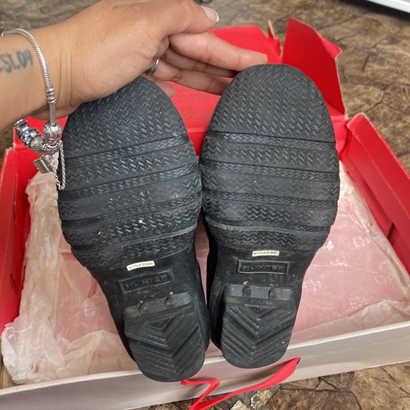 KIDS SIZE 3 HUnter boots, worn 3x times. - Picture 6 of 7